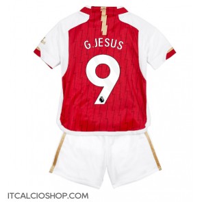 Arsenal Gabriel Jesus #9 Prima Maglia Bambino 2023-24 Manica Corta (+ Pantaloni corti)